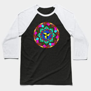 Sacred Geometry Mandala Baseball T-Shirt